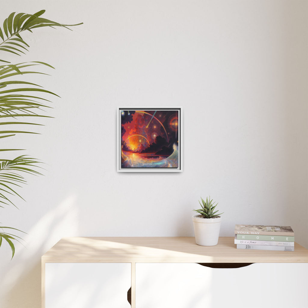 "Celestial Tides" – Framed Canvas Print