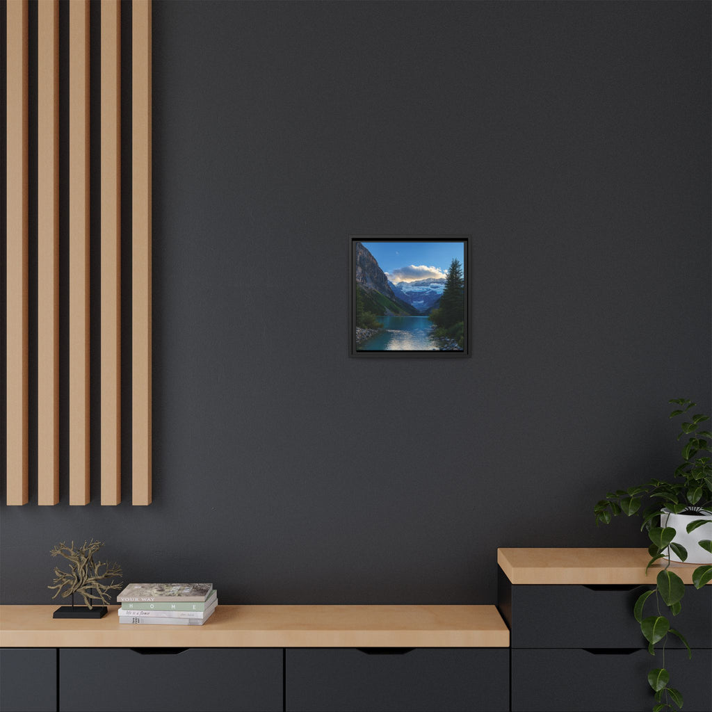 "Glacial Serenity" – Framed Canvas Print