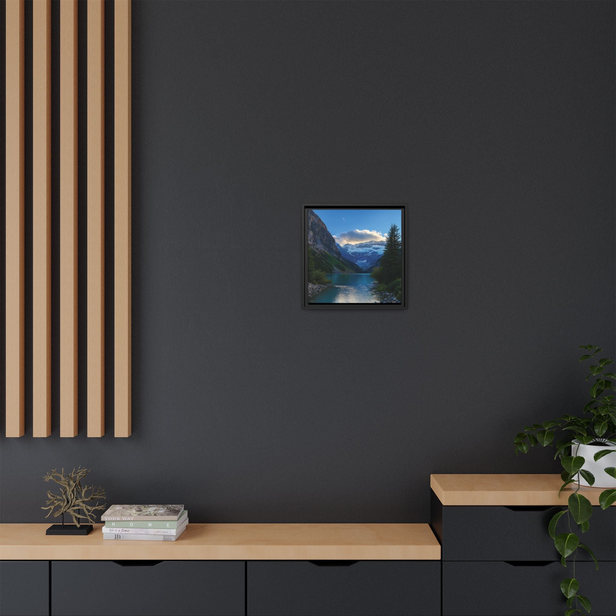 "Glacial Serenity" – Framed Canvas Print