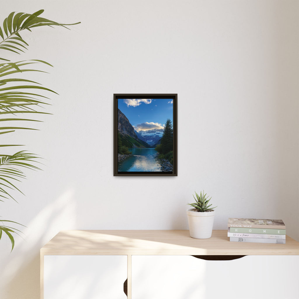 "Glacial Serenity" – Framed Canvas Print