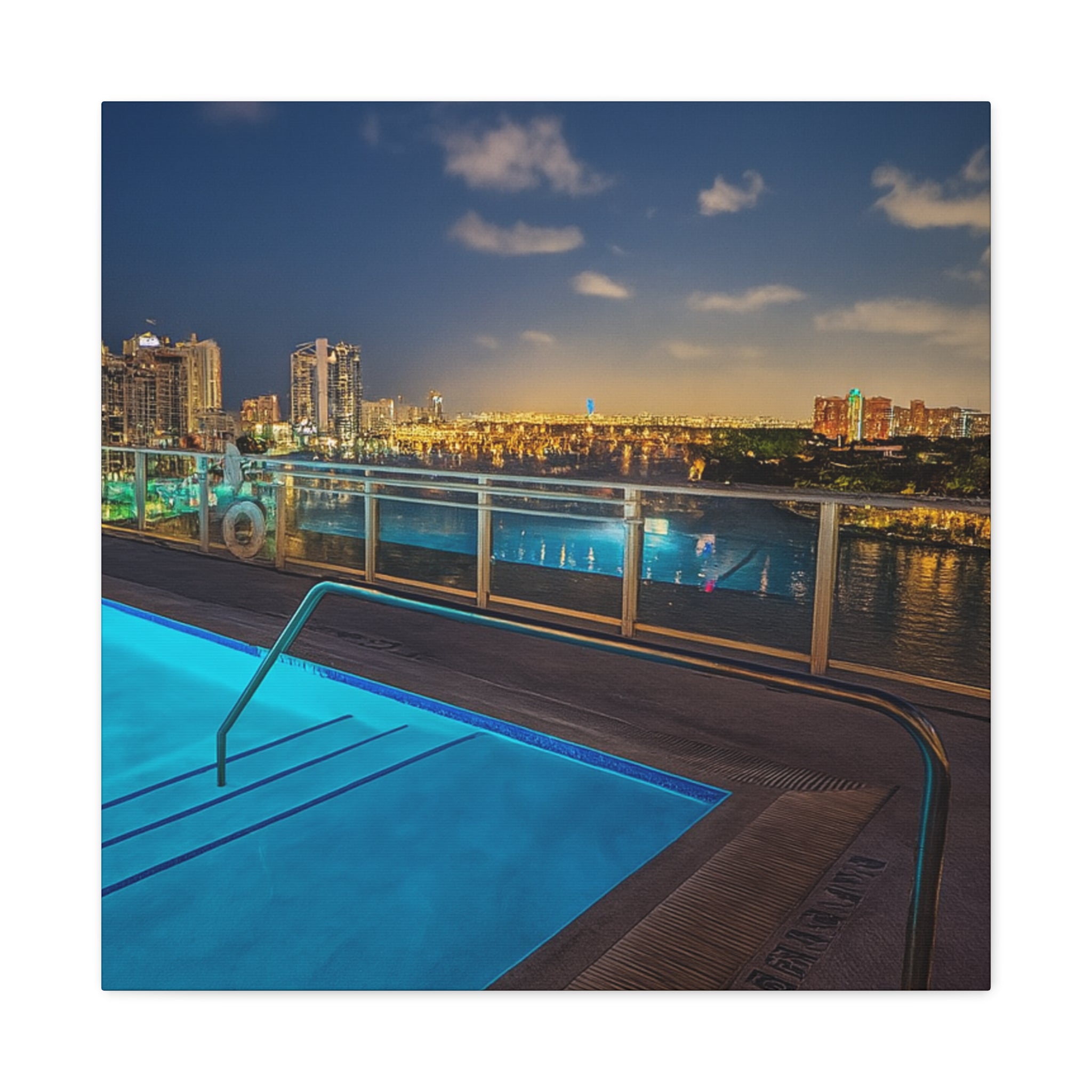"Skyline Reflections" – Luxe Canvas Print