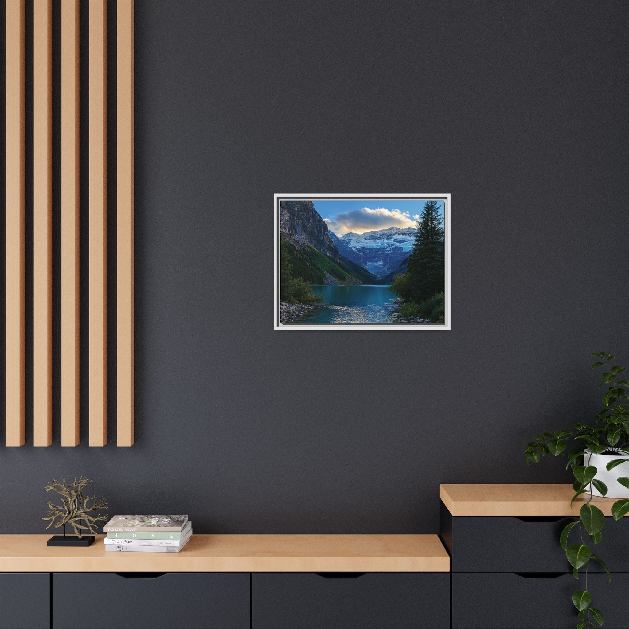 "Glacial Serenity" – Framed Canvas Print