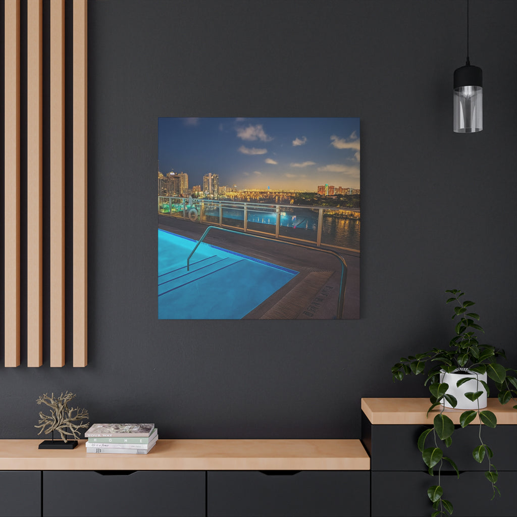 "Skyline Reflections" – Luxe Canvas Print