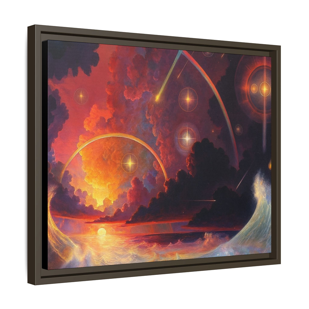 "Celestial Tides" – Framed Canvas Print