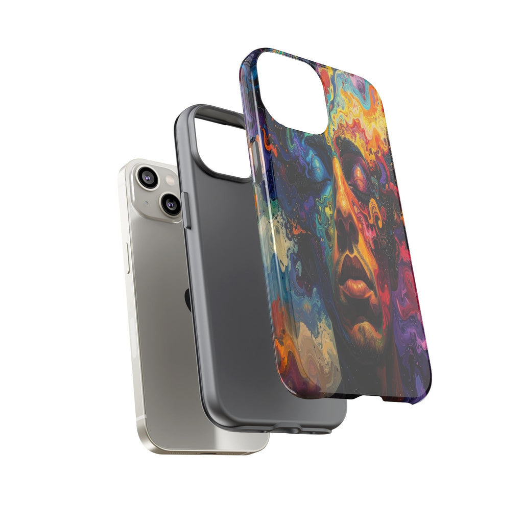 Psyche Unbound: Chromatic Consciousness, Digital Portrait Exploration - L’Art Suprême Phone Case