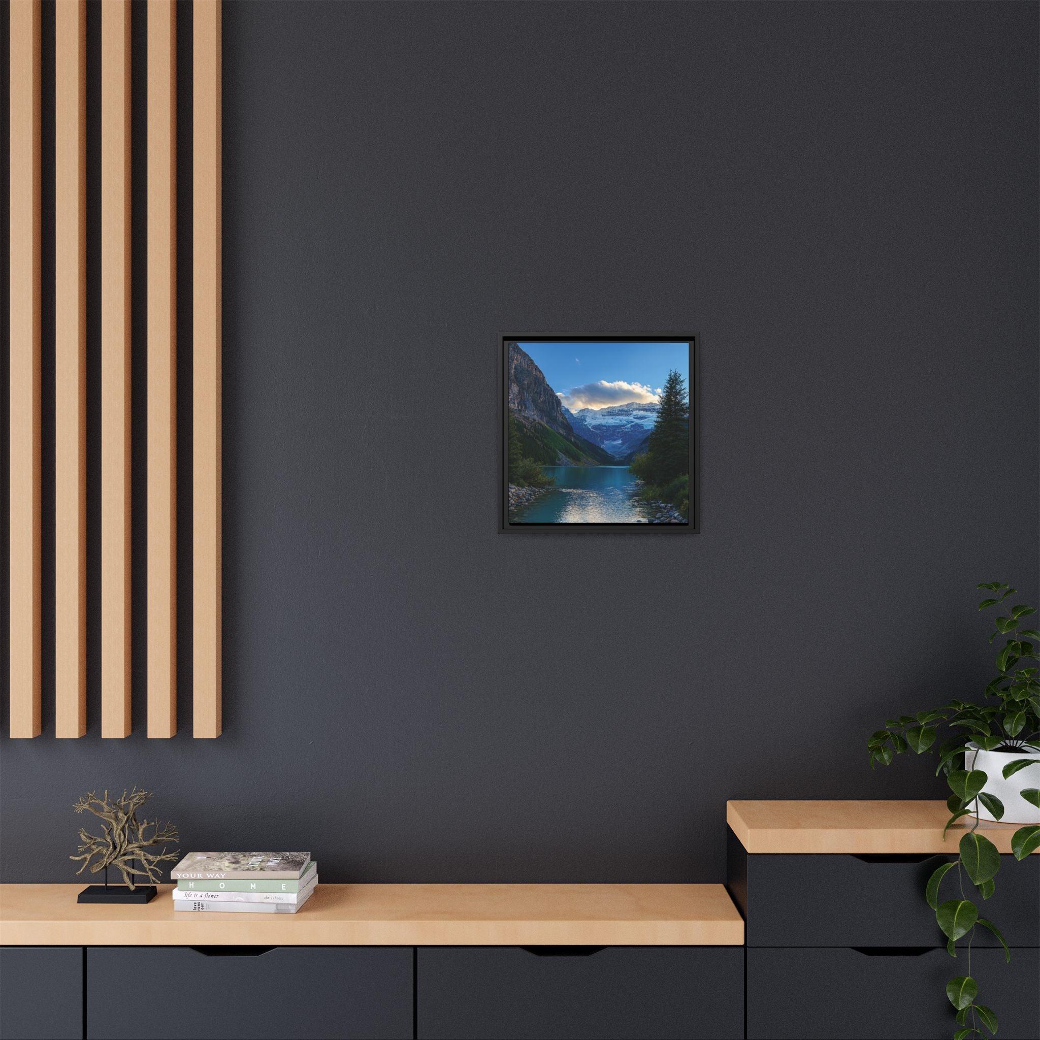 "Glacial Serenity" – Framed Canvas Print