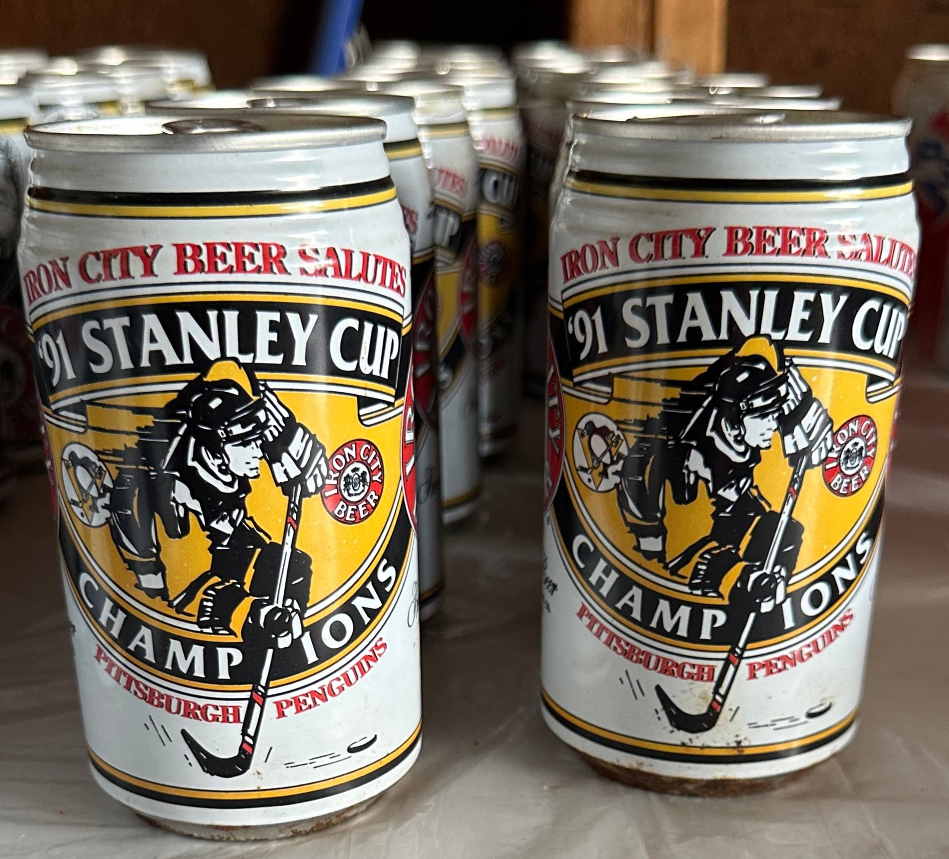 Penguins Stanley Cup Champions 1991 Vintage Sports Cans