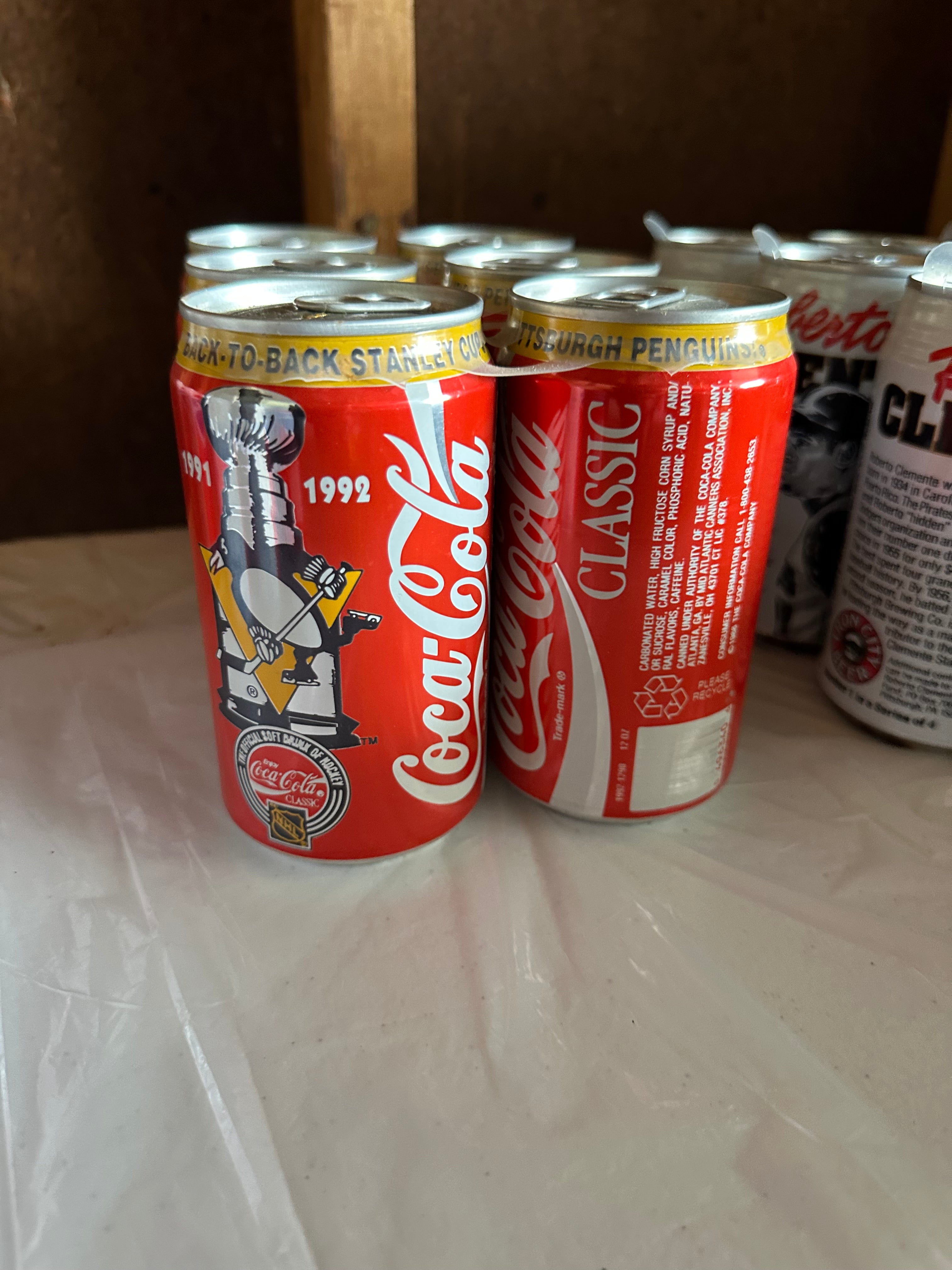 Coke 2008, 2005 Steelers or 1992 Penguins Cans – Vintage Sports Cans