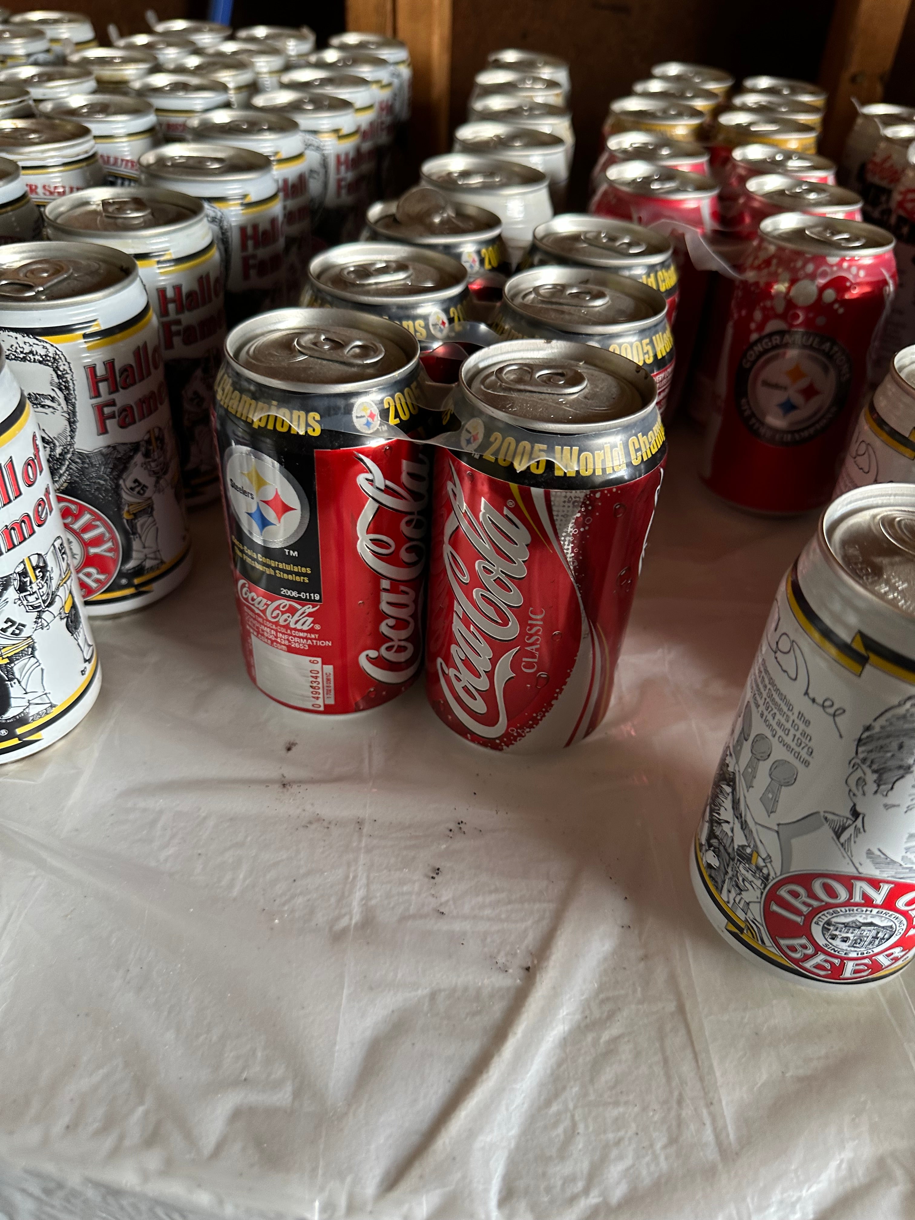 Coke 2008, 2005 Steelers or 1992 Penguins Cans – Vintage Sports Cans