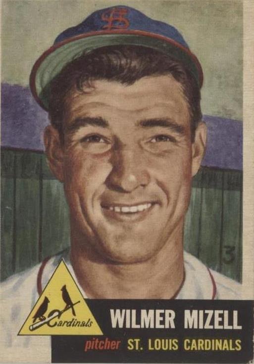 1953 Topps - Wilmer Mizell #128 Bio Information is Black