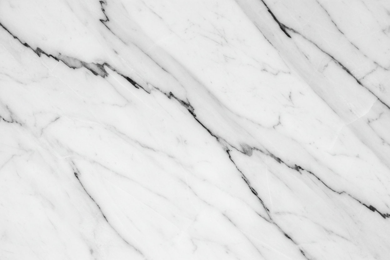 white with black marble swirls